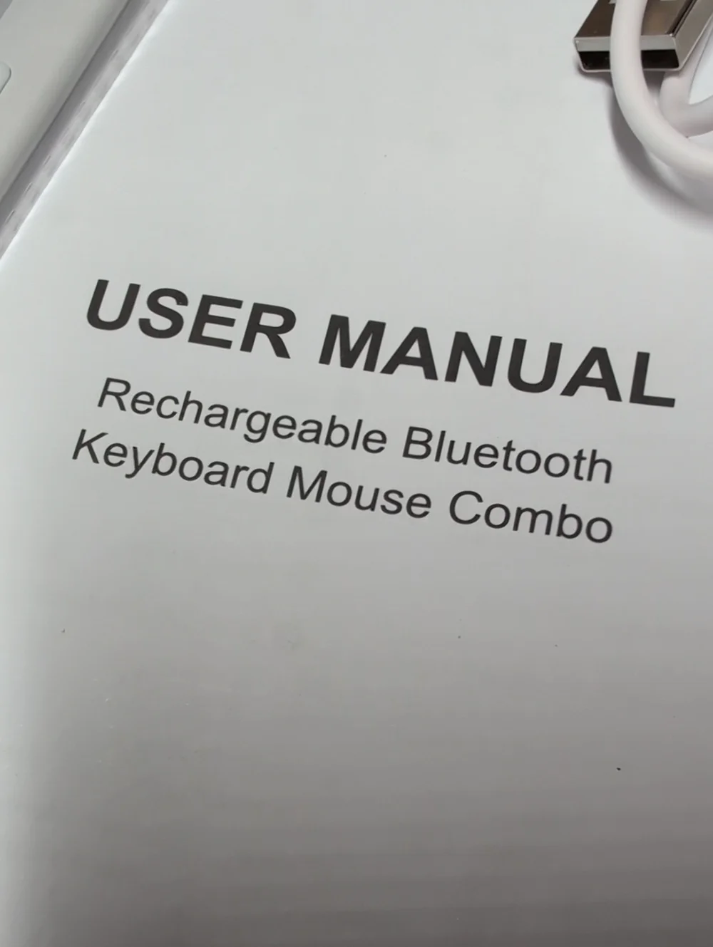 Macally Premium Bluetooth Keyboard and Mouse Combo - White
